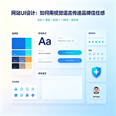 仁化建站-网站UI设计：如何用视觉语言传递品牌信任感